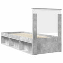 vidaXL Ágykeret fejtámlával Beton Szürke 75 x 190 cm Tömör fenyőfa