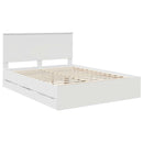 vidaXL Ágykeret fiókkal fejtámlával Fehér 150 x 200 cm Mérnöki Fa