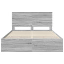vidaXL Ágykeret fiókkal Szürke Sonoma 150 x 200 cm Mérnöki Fa