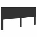 vidaXL Tárolós Ágy fejtámlával fiókkal Fekete 200 x 200 cm Faanyag