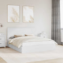 vidaXL Tárolós Ágy fejtámlával fiókkal Fehér 160 x 200 cm Faanyag