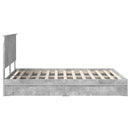 vidaXL Tárolós Ágy fejtámlával Beton Szürke 150 x 200 cm Faanyag