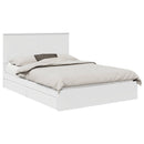 vidaXL Tárolós Ágy fejtámlával fiókkal Fehér 140 x 190 cm Faanyag