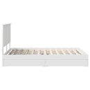 vidaXL Tárolós Ágy fejtámlával fiókkal Fehér 140 x 190 cm Faanyag