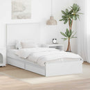 vidaXL Tárolós Ágy fejtámlával fiókkal Fehér 90 x 200 cm Faanyag