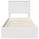 vidaXL Tárolós Ágy fejtámlával fiókkal Fehér 90 x 200 cm Faanyag