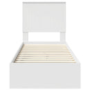 vidaXL Tárolós Ágy fejtámlával fiókkal Fehér 75 x 190 cm Faanyag