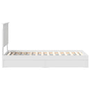 vidaXL Tárolós Ágy fejtámlával fiókkal Fehér 75 x 190 cm Faanyag