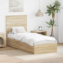 vidaXL Tárolós Ágy fejtámlával Sonoma tölgy 75 x 190 cm Faanyag