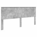 vidaXL Ágykeret fejtámlával fiókkal Beton Szürke 200 x 200 cm Faanyag