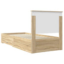 vidaXL Ágykeret fejtámlával fiókkal Sonoma tölgy 90 x 200 cm Faanyag
