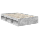 vidaXL Ágykeret fejtámlával Beton 120 x 190 cm Tömör fenyőfa