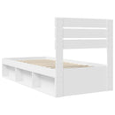 vidaXL Ágykeret fejtámlával Fehér 75 x 190 cm Tömör fenyőfa