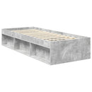 vidaXL Ágykeret fejtámlával Beton Szürke 75 x 190 cm Tömör fenyőfa