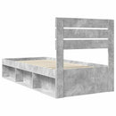 vidaXL Ágykeret fejtámlával Beton Szürke 75 x 190 cm Tömör fenyőfa