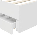 vidaXL Ágykeret fiókkal fejtámlával Fehér 75 x 190 cm Mérnöki Fa