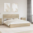 vidaXL Tárolós Ágy fiókkal Sonoma tölgy 180 x 200 cm Szerelt Fa