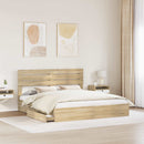 vidaXL Tárolós Ágy fiókkal Sonoma tölgy 180 x 200 cm Szerelt Fa