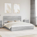 vidaXL Tárolós Ágy fiókkal Szürke Sonoma 180 x 200 cm Szerelt Fa