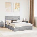 vidaXL Tárolós Ágy fiókkal Szürke Sonoma 160 x 200 cm Szerelt Fa