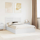 vidaXL Tárolós Ágy fejtámlával fiókkal Fehér 140 x 200 cm Faanyag