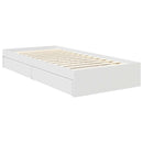 vidaXL Tárolós Ágy fejtámlával fiókkal Fehér 90 x 200 cm Faanyag