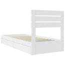 vidaXL Tárolós Ágy fejtámlával fiókkal Fehér 90 x 200 cm Faanyag