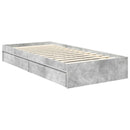 vidaXL Tárolós Ágy fejtámlával Sonoma tölgy 75 x 190 cm Faanyag