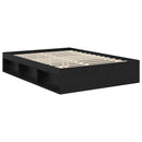 vidaXL Ágykeret fejtámlával Fekete 150 x 200 cm Tömör fenyőfa