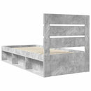 vidaXL Ágykeret fejtámlával Beton Szürke 90 x 190 cm Tömör fenyőfa