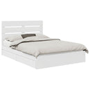 vidaXL Tárolós Ágy fejtámlával fiókkal Fehér 140 x 190 cm Faanyag