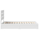 vidaXL Tárolós Ágy fejtámlával fiókkal Fehér 70 x 190 cm Faanyag
