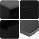 vidaXL Előtér pad Fekete Tölgy 60 x 38 x 46 cm Műanyag Fa és Szövet