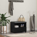 vidaXL Előtér pad Fekete Tölgy 60 x 38 x 46 cm Műanyag Fa és Szövet