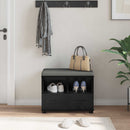 vidaXL Előtér pad Fekete Tölgy 60 x 38 x 46 cm Műanyag Fa és Szövet