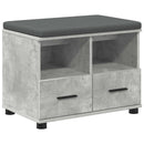 vidaXL Előtér pad Beton Szürke 60 x 38 x 46 cm Műanyag Fa és Szövet