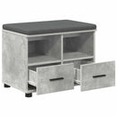 vidaXL Előtér pad Beton Szürke 60 x 38 x 46 cm Műanyag Fa és Szövet