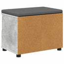 vidaXL Előtér pad Beton Szürke 60 x 38 x 46 cm Műanyag Fa és Szövet