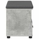 vidaXL Előtér pad Beton Szürke 60 x 38 x 46 cm Műanyag Fa és Szövet