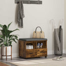 vidaXL Előtér pad Füstölt Tölgy 60 x 38 x 46 cm Műanyag Fa és Szövet