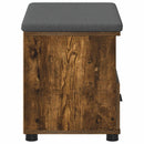 vidaXL Előtér pad Füstölt Tölgy 60 x 38 x 46 cm Műanyag Fa és Szövet