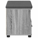 vidaXL Előtér pad Szürke Sonoma 60 x 38 x 46 cm Műanyag Fa és Szövet