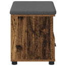 vidaXL Előtér pad fiókkal Öreg fa 60 x 38 x 46 cm Műanyag Fa és Szövet