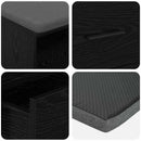 vidaXL Előtér pad Fekete Tölgy 80 x 38 x 46 cm Műanyag Fa és Szövet