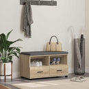 vidaXL Előtér pad Sonoma tölgy 80 x 38 x 46 cm Műanyag Fa és Szövet