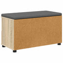 vidaXL Előtér pad Sonoma tölgy 80 x 38 x 46 cm Műanyag Fa és Szövet