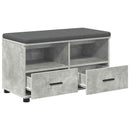 vidaXL Előtér pad Beton Szürke 80 x 38 x 46 cm Műanyag Fa és Szövet