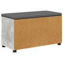 vidaXL Előtér pad Beton Szürke 80 x 38 x 46 cm Műanyag Fa és Szövet