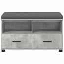 vidaXL Előtér pad Beton Szürke 80 x 38 x 46 cm Műanyag Fa és Szövet