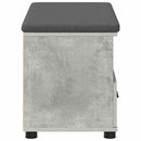 vidaXL Előtér pad Beton Szürke 80 x 38 x 46 cm Műanyag Fa és Szövet
